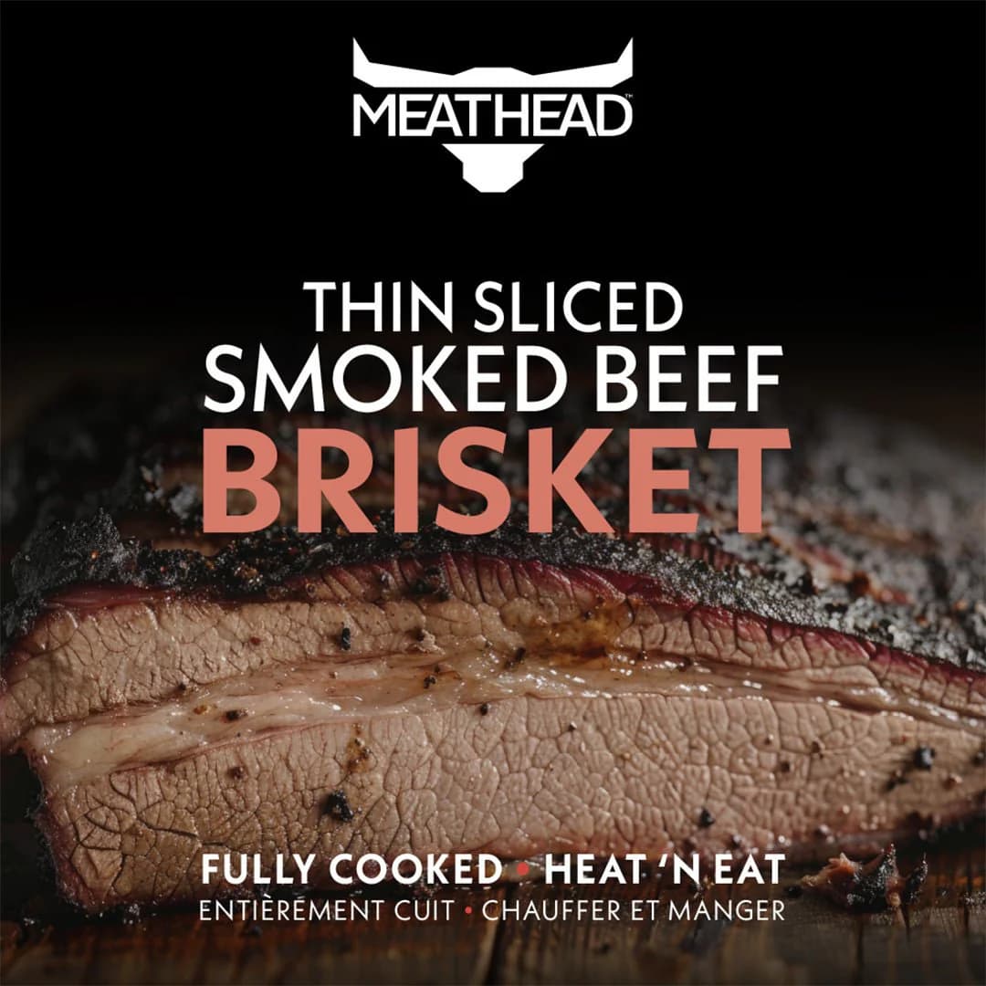 Meathead Smoked Beef Brisket Thin Sliced 1 Kg Club Pack — Halal Butcher Canada