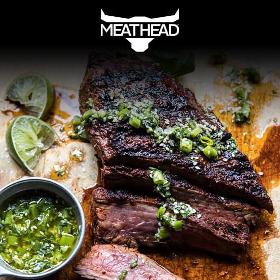 Meathead AAA Beef Chimichurri Flank Steak 8oz — Halal Butcher Canada